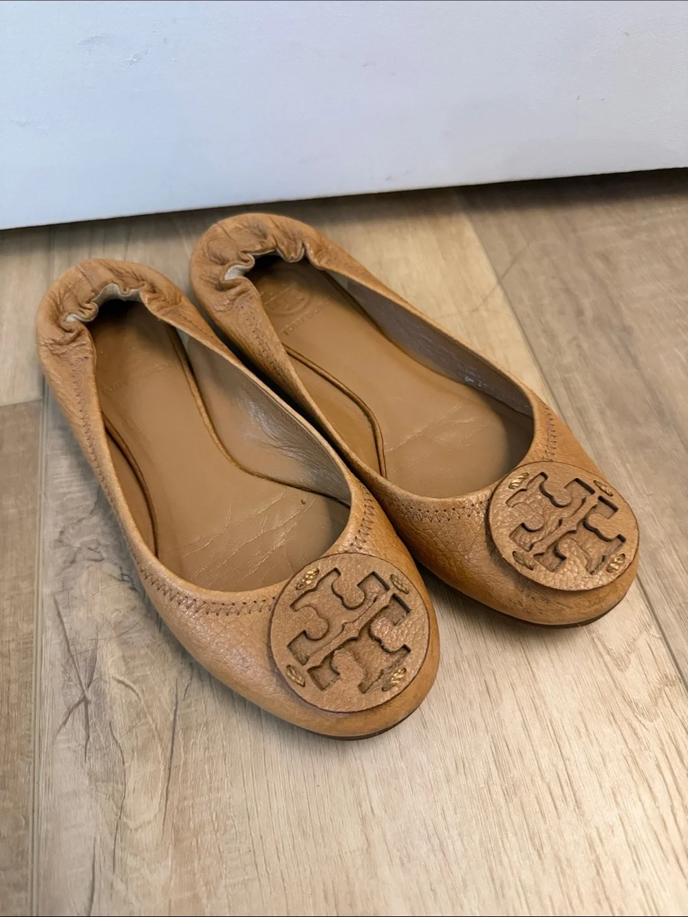 Tory Burch Reva Leather Ballet Flats Women’s Size 6